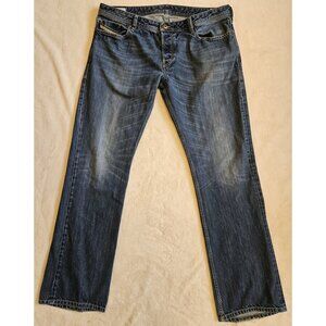 vtg Diesel New Fanker Jeans Mens 38x34 Regular Slim Bootcut Denim Wash 0801Z